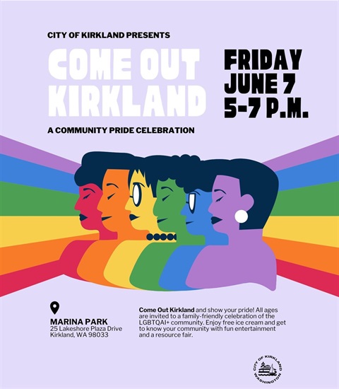 Kirkland Pride 2024 Come out Kirkland flyer.jpg