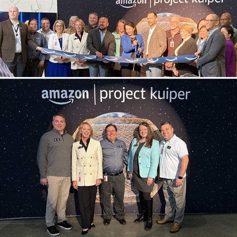 Ribbon cutting event for Project Kuiper