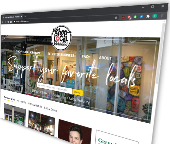 ShopLocalKirkland Com Creates A Digital Main Street City Of Kirkland   Shop Local Kirkland Website 