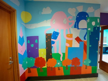 KTUB Murals in hallway