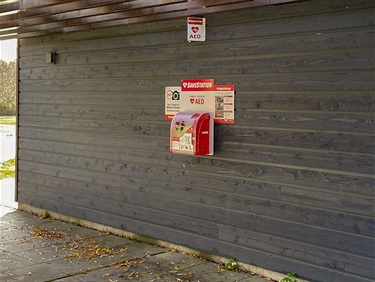 AED at Juanita Beach Park in the bathhouse breezeway